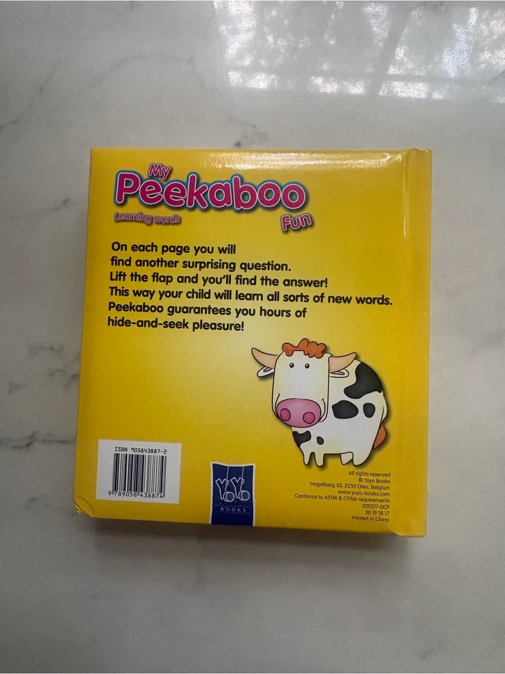 My Peekaboo Fun Board Book - Yellow Cow Cover